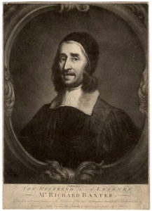 18th-century engraving of Richard Baxter, after a 17th-century portrait by John Riley published in 1763.