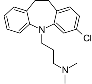 Skeletal formula of clomipramine