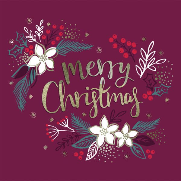 Floral Merry Christmas
