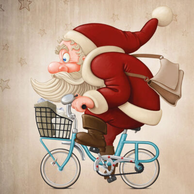 Cycling Santa