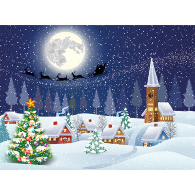 Santa over the Rooftops