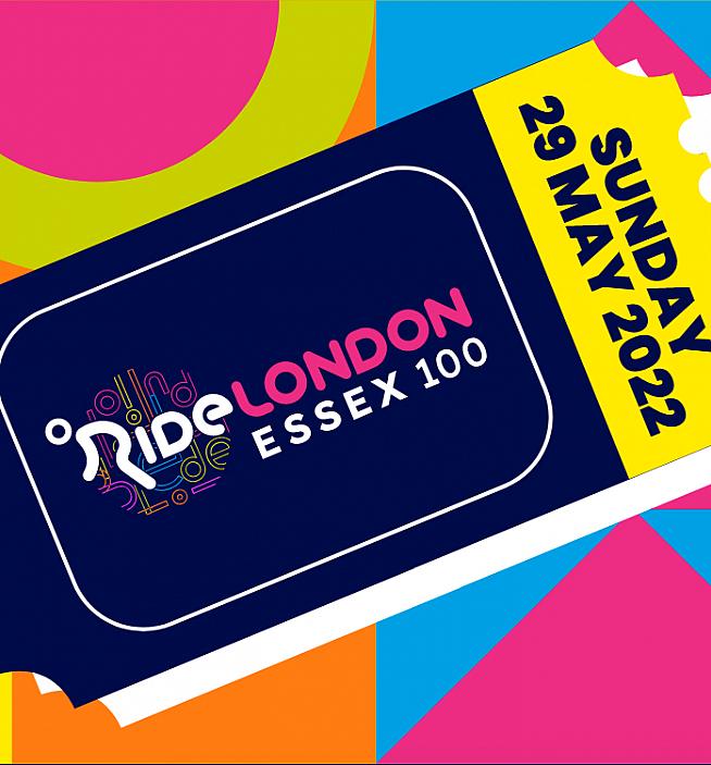 Ride London Essex Logo shaped like a ticket