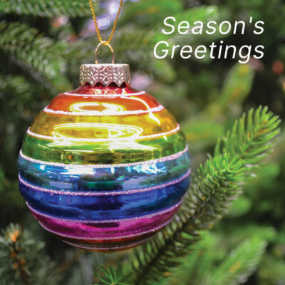 Rainbow Bauble - Christmas Card