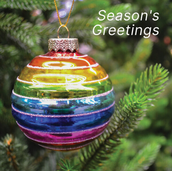 Rainbow Bauble - Christmas Card