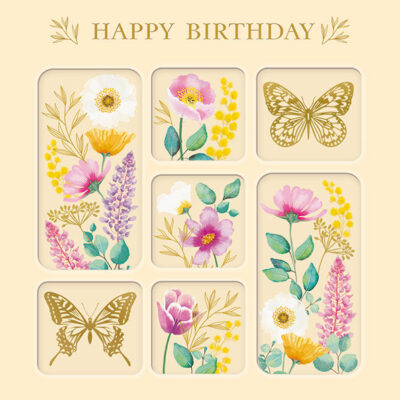 Birthday flower window